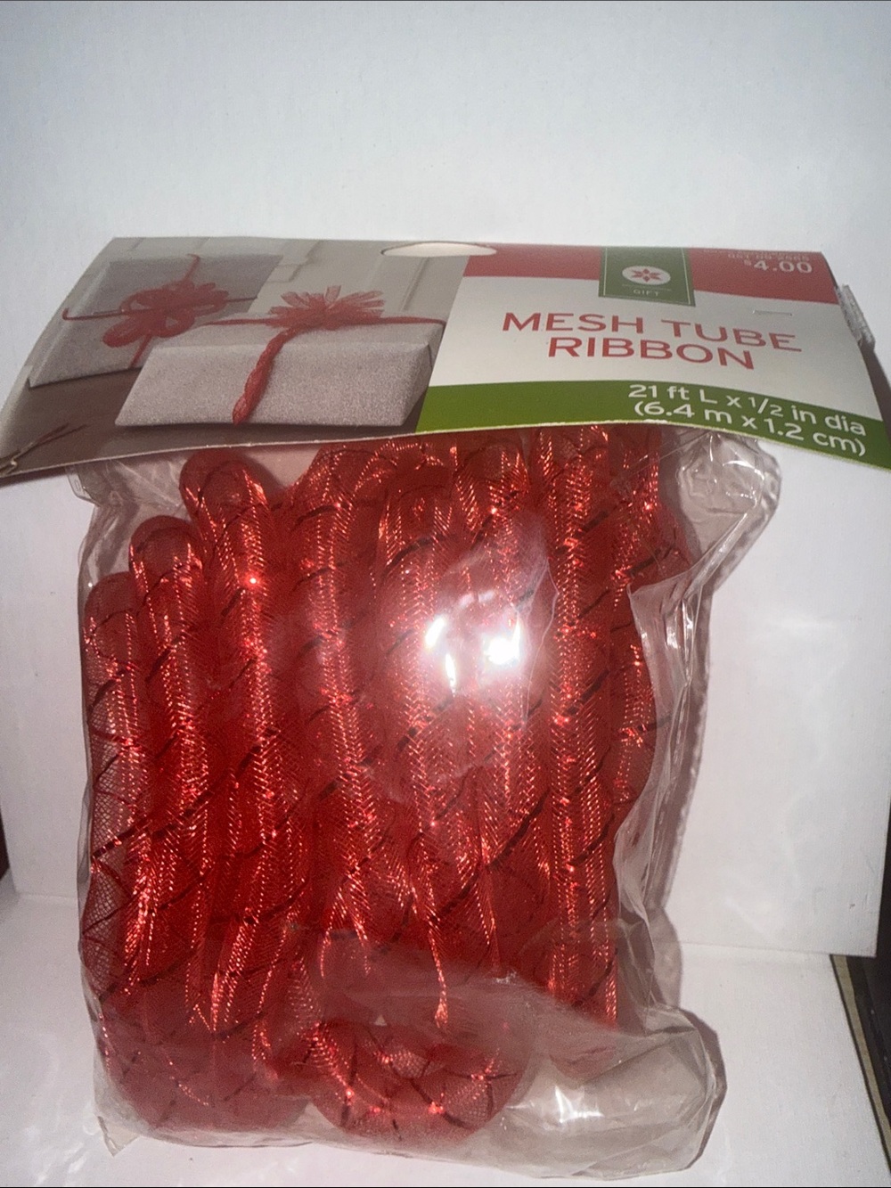Target Red Mesh Tube Ribbon